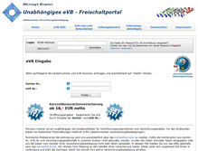 Tablet Screenshot of evb-freischaltung.de